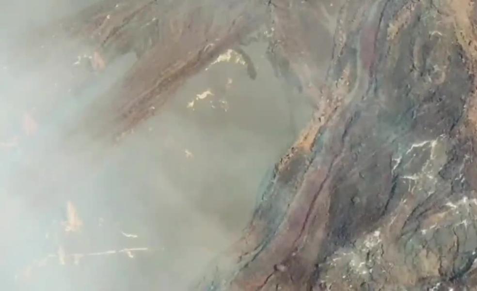 El avance de la erupción del Cumbre Vieja desde el aire